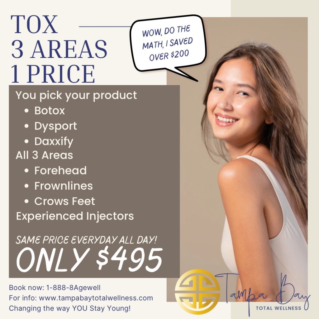 Tampa Botox Dysport Daxxify Fixed Pricing Tampa Med Spa Tampa Bay Total Wellness Tampa FL