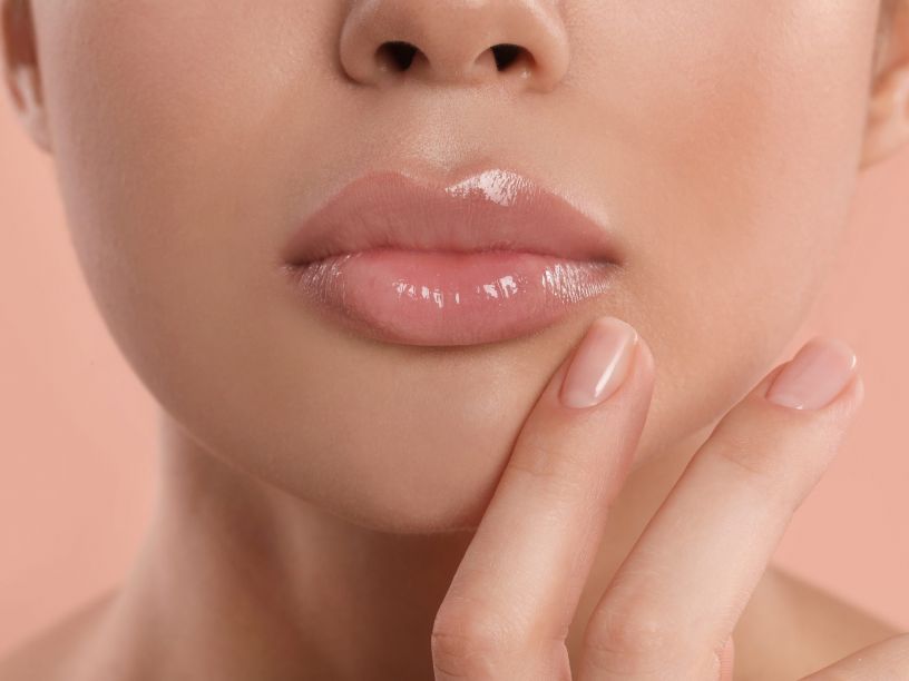 beautiful full lips with lip filler